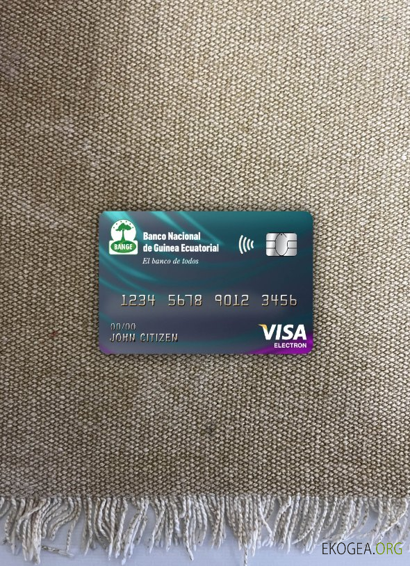 Guinée équatoriale Banque nationale visa carte électronique photolook avant